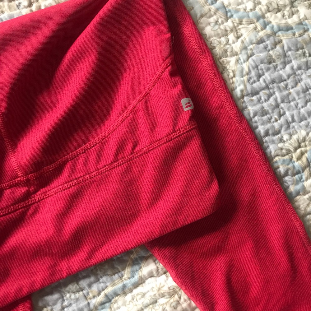 Red Workout Capris - Picture 2 of 3